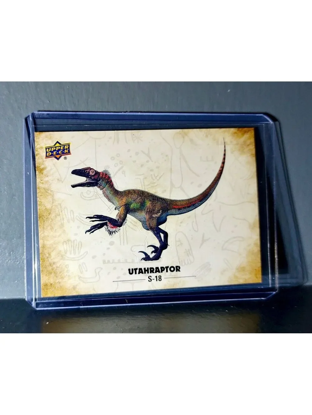 2015 Upper Deck Dinosaurs Utahraptor #S-18 Trading Sticker Card
